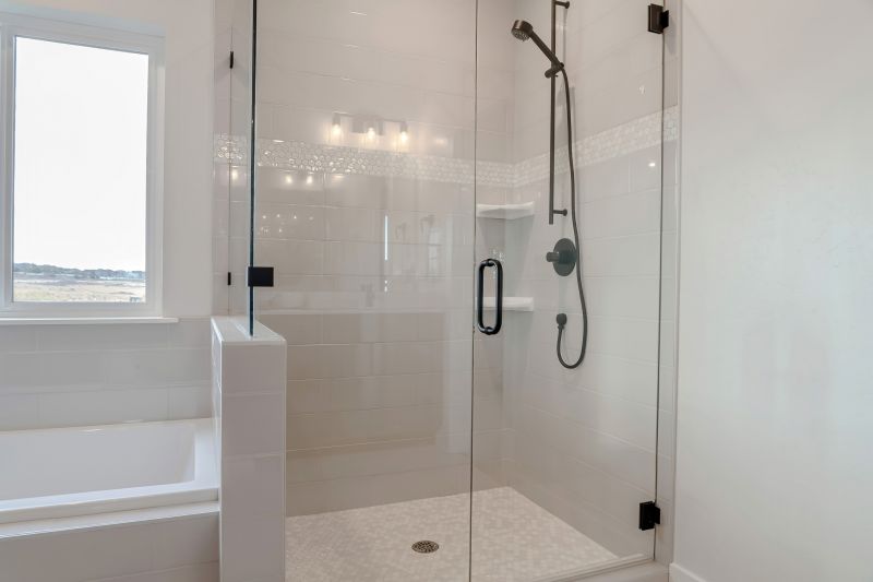 Sleek Black Framed Shower